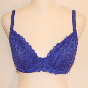Pink Victoria's Secret Blue Lace Bra 34DD